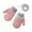 Pink, variant on HAiming Toddler Knitted Mittens Color Block Full Finger Winter Warm Stretchy Gloves for Kids with Tie