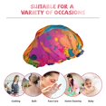 thumbnail image 6 of KLL Colorful Parrot Jungle Dream A Pattern Shower Cap & Bath Cap for Women,Reversible Oversized Waterproof Shower Caps for all Hair Lengths,Elastic Reusable Bathing Hair Cap, 6 of 6