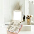 thumbnail image 6 of HDE Girl's Travel Jewelry Case Faux Leather Mini Organizer Box with Mirror Gift - Girly Stickers, 6 of 7