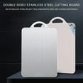 thumbnail image 5 of Stainless Steel Cutting Board, 304 Food-grade Chopping Board, Dishwasher Safe, Double-sided Dual-use, for Meat, Fruit, and Vegetables, Be Hung Design, Silver, by FAJHHA, 5 of 8