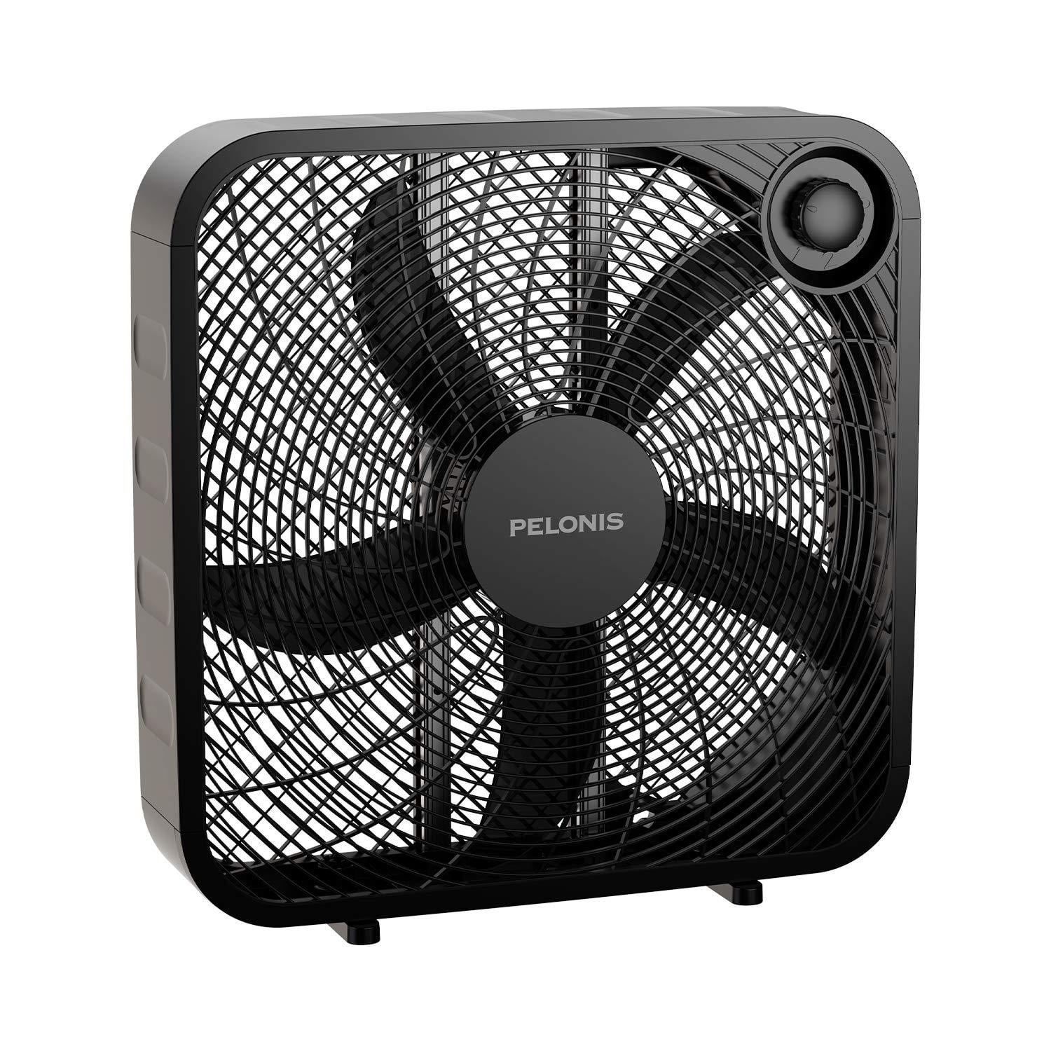 Pelonis Pfb50a2abb V 3 Speed Box Fan For Full Force Circulation With Air Conditioner Black 2020 New Model Walmart Com Walmart Com