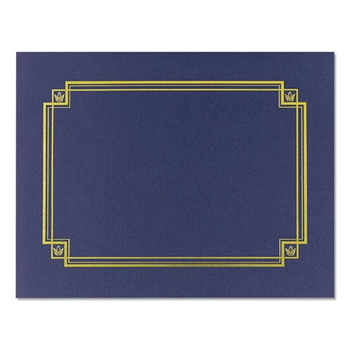 Premium Textured Certificate Holder, 12.65 X 9.75, Navy, 3/pack | Bundle of 2 Packs