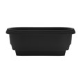 thumbnail image 6 of Bloem 24" Plastic Deck Rail Planter, 9" H x 24" L x 12" W, Fits Rail Sizes between 4.75 to 5.75" Wide, Black, 2-Pack, 6 of 8