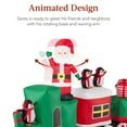 thumbnail image 4 of Best Choice Products 8.5 x 5ft Pre-Lit Inflatable Christmas Train & Animated Santa Claus w/ 10 LED Lights, Ground Stakes, 4 of 8