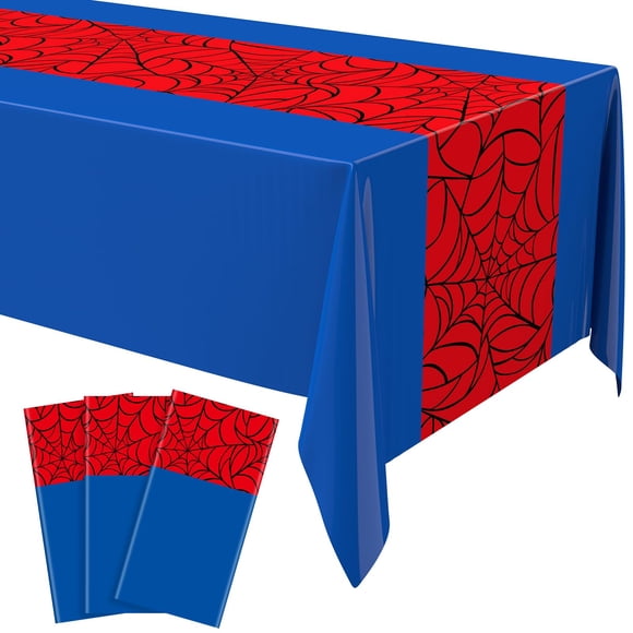 Mantel Remagr Spider para fiesta de cumpleaños, 137 x 274 cm, 3 unidades