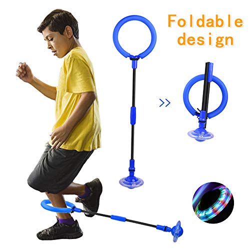 QMOEH Skip It Ball, Foldable Skip It Ankle Skipit Toy with Backpack