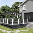 thumbnail image 2 of Studyset Outdoor Pergola, Heavy-Duty Aluminum Patio Pergolas and Gazebos Clearance with Retractable Canopy Sun Shade, UV-Resistant Metal Pergola for Existing Deck, Backyard Garden Porch, 2 of 7