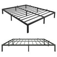 thumbnail image 5 of Senfot 10 Inch Queen Metal Platform Bed Frame Without Headboard, Low-Profile, 800 Lbs Capacity, No Box Spring Needed, Easy Assembly, Noiseless, Black, 5 of 9
