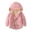 thumbnail image 2 of Esaierr Kids Toddler Boys Girls Autumn Winter Cotton Jacket Baby Hoodie Fleece Coats Long Sleeve Fashion Thick Warm Jacket Outerwears Tops Kid Winter Casual Snowsuit Coats for 3-10Y, 2 of 9