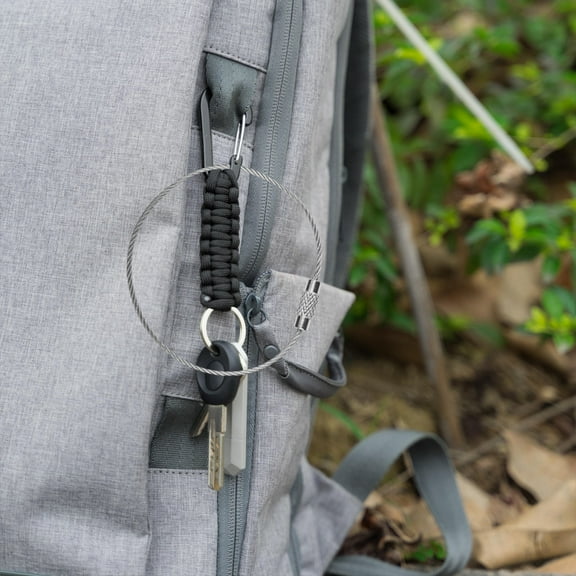 GARVALON 20Pcs Keychain Loop Wire Keychain Cable for Travelers and Key Rings Silver 11.8In