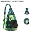 thumbnail image 4 of Palm Tree Paradise Sling Backpack - Vibrant Hawaiian Island Print, Fashionable Multi-Functional Daypack, 4 of 4
