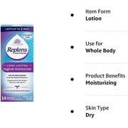 Replens Moisturizer Long Lasting Vaginal Helps Replenish, 1.23 oz, 6 Pack