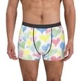 thumbnail image 4 of Wukai Hand Drawn Colored Hearts Print Men’s Underwear Breathable Boxer Briefs,&nbsp;Moisture Wicking & Breathable-XX-Large, 4 of 7