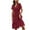 Red, variant on Chiffon Dresses for Women Wedding Guest V Neck Summer Dress with Belted Striped Print Beach Dresses Loose Short Sleeve Ruffle Hem Holiday Party Dress Red S