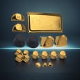 jixopn Full Set Button Replacement Kit for PS4 Slim Game Controller JDM
