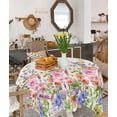 thumbnail image 4 of Rectangle Tablecloth Waterproof for Kitchen Dining, Spring Polyester Wrinkle Textured Tablecloths, Indoor and Outdoor Decor Resistant Washable Desktop Protectors Tablecloths, 54x54 Inch, 4 of 5