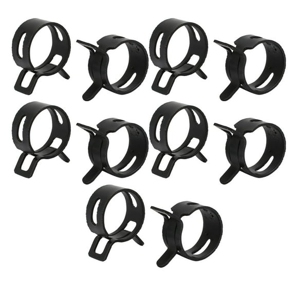 Unique Bargains 10 Pcs 14mm Spring Type Action Fuel Hose Pipe Low Pressure Air Tube Clip Clamp