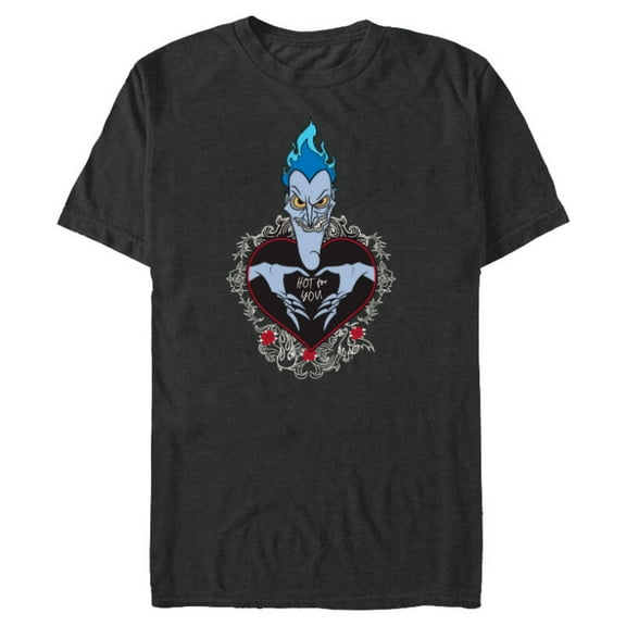 Disney Villains Hades Hercules Hot For You Valentine’s Day - Short Sleeve Blended T-Shirt for Adults - Customized-Dark Heather