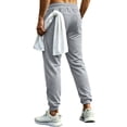 thumbnail image 6 of WAVSUF Men's Athletic Jogger Pants Loose Fit Adjustable Drawstring Side Pockets Fall Sporty Pants Gray L, 6 of 7