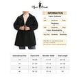thumbnail image 6 of Unique Bargains Women's Plus Peter Pan Collar Double Breasted Winter Long Outerwear Coats 2X Black, 6 of 6