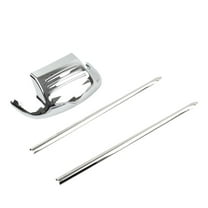 3Pcs Chrome Motorcycle Front Mudguard Tip W/ Spear Trims Kit For Harley-Davidson Road King Electra Glide FLSTC FLHR FLHT FLT