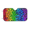 thumbnail image 7 of Fotbe Multicolored Butterflies Car Windshield Sunshade | Sun Visor Protector Front Window Shade, Keeps Out UV Rays, Keeps Your Vehicle Cool-Small, 7 of 7
