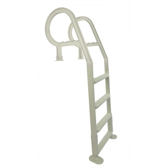 Heavy Duty Resin In-Pool Above Ground Swimming Pool Ladder - White