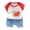 Red, variant on Boy Baby Clothes Toddler Boys Summer Outfits Children's Spring Cotton Rolled Printed Short Sleeved Basketball 0 3 6 12 18 24 Months Kids Pants Set Shirts & Shorts Sets 2 Piece