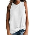 thumbnail image 1 of AherBiu Débardeurs Sans Manches Col Rond Confortables T-Shirts d'Été Décontractés Amples Blouse Quotidienne, 1 of 7