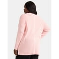 thumbnail image 3 of Terra & Sky Women's Plus Open-Front Cardigan, Lightweight, Sizes 0X-4X, 3 of 5
