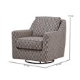 thumbnail image 5 of Fusion Furniture Stanley Sandstone Fabric Swivel Glider Chair in Gray, 5 of 7