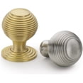 thumbnail image 2 of Ashley Norton MT0973-032-ULB Reeded 1-1/4" Round Luxury Solid Brass Ridged Sphere Ball, 2 of 2