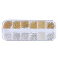 thumbnail image 1 of Soidarity Mujeres Nail Art Studs Niñas Manicura Artesanía Decoración Salón de moda Uña Belleza Decorativa 12 Rejillas Metal con caja Juegos de manicura tipo 10 Soidarity CE014324-10, 1 of 6