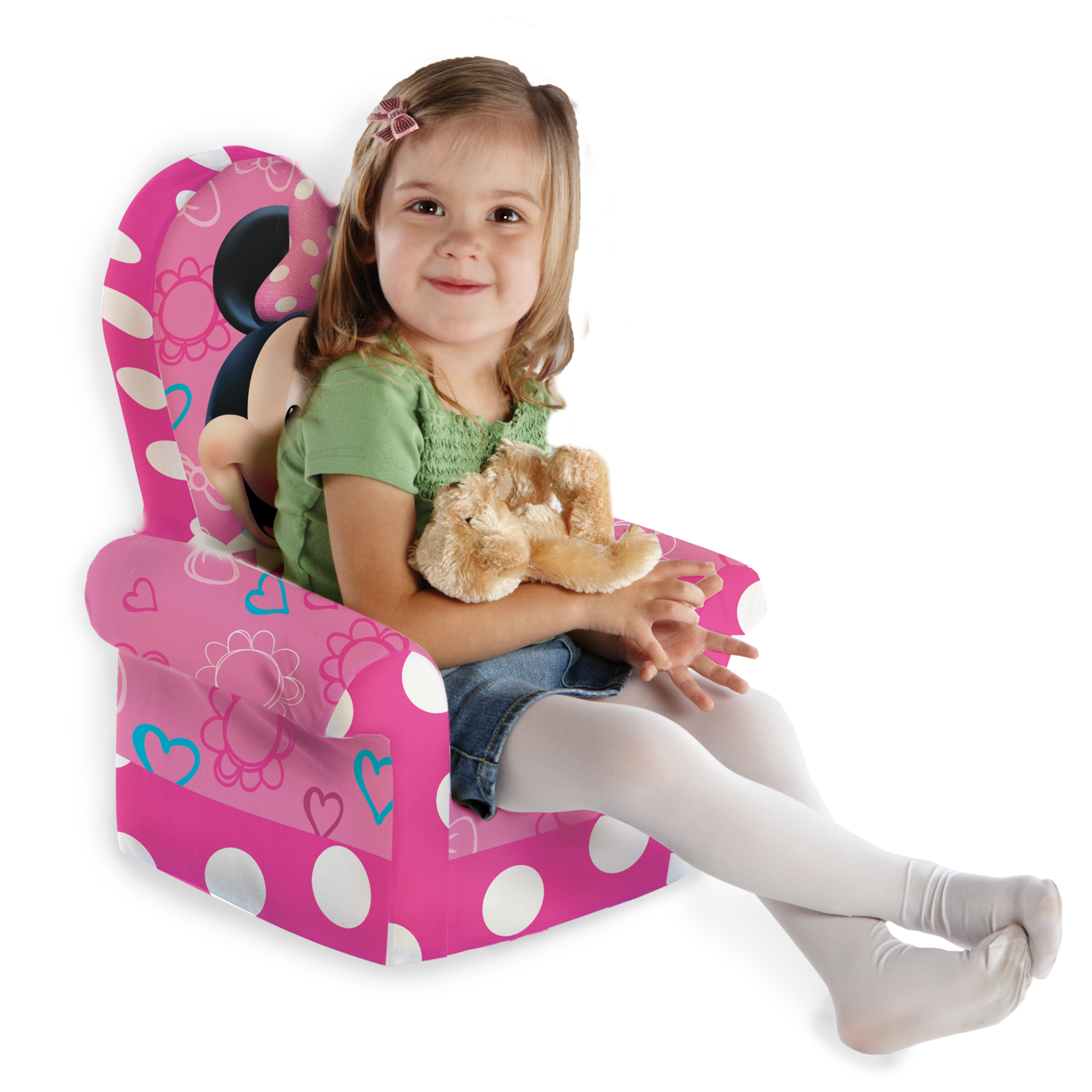 Marshmallow Furniture, Children's Foam High Back Chair, Disney's Minnie Mouse, by Spin Master - image 3 of 4