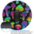 thumbnail image 4 of Disketp Bright Mushrooms Small Mouse Pad 7.9x7.9 Inches,Washable Round Mousepad For Office Laptop Computer,Non-Slip Rubber Base Mouse Pads For Wireless Mouse, 4 of 8