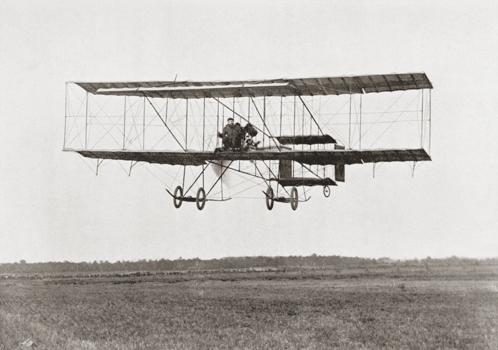 Henri Farman Winning The Grand Prix Of Two Thousand Pounds For The Longest Flight Of 112 Miles In A Farman Iii Biplane At The Grande Semaine Daviation De La Champagne Reims France In 1909 Henri Farman