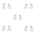 thumbnail image 1 of Sonducket 1 par de pendientes de aleación para mujer, elegantes pendientes galvanizados que no se destiñen, adorno de joyería, regalo de Type2 NO2, 1 of 6