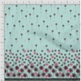 thumbnail image 2 of oneOone Cotton Flex Pastel Mint Fabric Artistic Flower Panel Quilting Supplies Print Sewing Fabric By The Yard 40 Inch Wide, 2 of 3