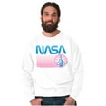 thumbnail image 5 of Vaporwave NASA Worm Logo Shuttle Sweatshirt for Men or Women Brisco Brands X, 5 of 6