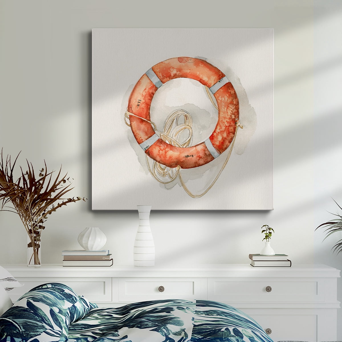 Wexford Home Nautical Safety I-Premium Gallery Wrapped Canvas, 10" x 10" - Ready to Hang