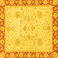 thumbnail image 1 of Ahgly Company Indoor Square Oriental Yellow Traditional Area Rugs, 6' Square, 1 of 4