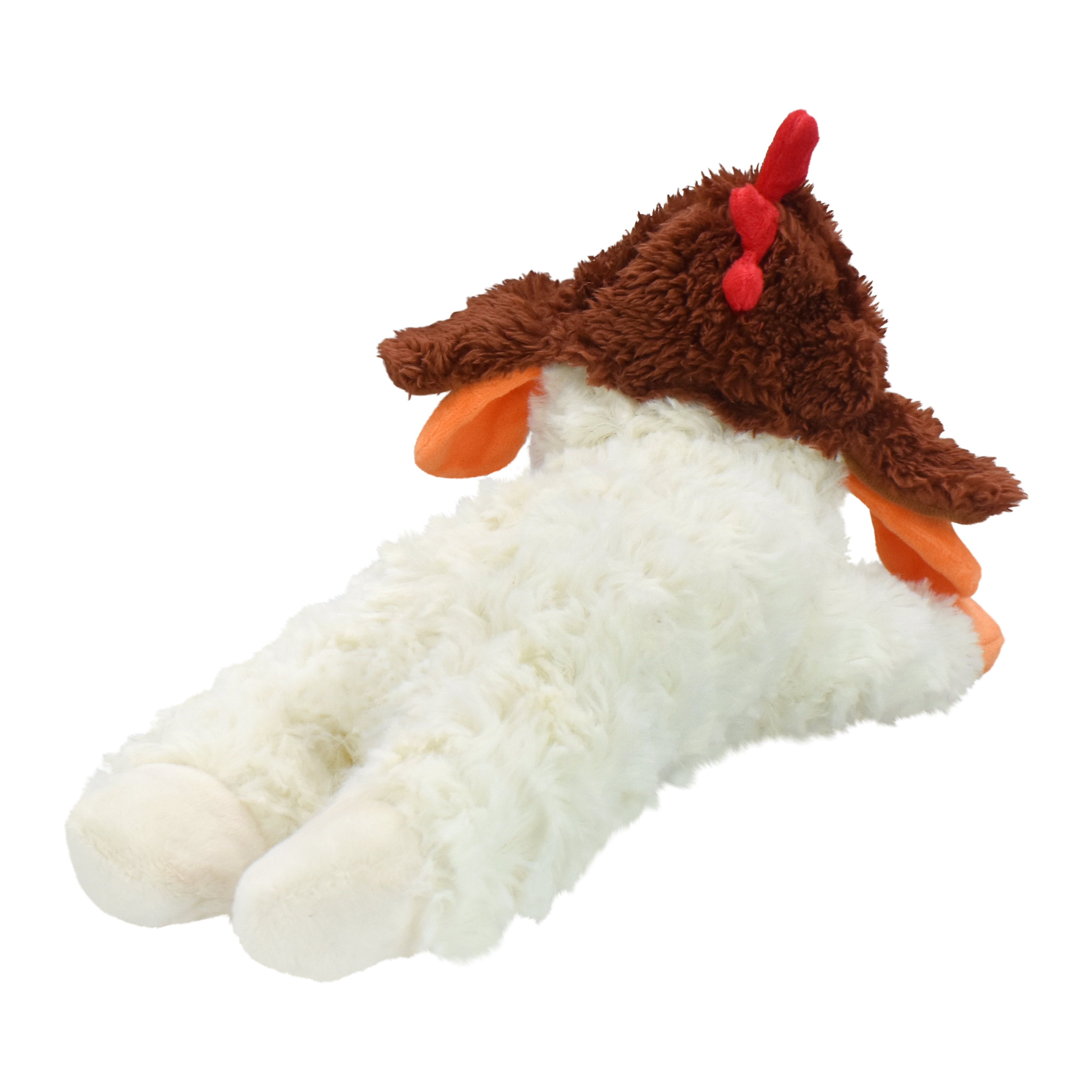 Multipet Lamb Chop Dog Toy with Turkey Hat, Squeaker, Thanksgiving Festive