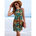 thumbnail image 6 of ANRABESS Swimsuit Coverup for Women Beach Cover Up 2026 Summer Dresses Loose Eyelet Sleeveless Bathing Suit Cover Ups for Swimwear Vacation Sundresses Tank Dresses Orange Red Blue Leaf XL, 6 of 9