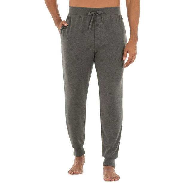 fruit of the loom men's knit poly rayon jogger lounge pant