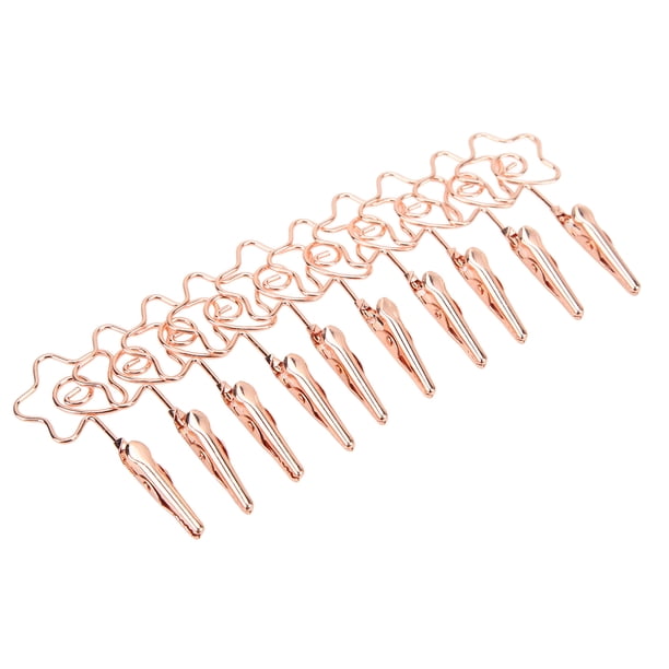 Porta notas de metal, 10 piezas de clips para tarjetas de presentación, clip de doble cabeza, portatarjetas de presentación, diseño fácil de usar
