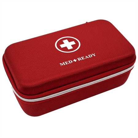 PuffMinder MedReady Large Secure Asthma Inhaler and Peak Flow Meter Case