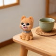 thumbnail image 4 of Cute Puppy Dog Resin Figurine, Elegant Desktop Sculpture Artwork, Miniature Home Decor Shelf Ornament for Animal Lovers, Gift Idea, 4 of 5