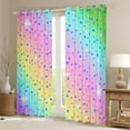 thumbnail image 5 of jejeloiu Colorful Sparkle Galaxy Blackout Curtains Set of 2 (52x84 Each),Rainbow Sequin Print Window Curtains,Multicolor Ombre Curtains and Drapes For Child,Ultra Soft Room Decor, 5 of 6