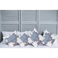 thumbnail image 2 of Ambesonne Cartoon Throw Pillow Cover 4 Pack, Rabbit Mascot Animal, 24", Grey Pink White, 2 of 5