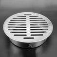 thumbnail image 3 of Artrylin Floor Drain Cover, Stainless Steel Round Anti Blocking Round Grate Cover, Balcony Snap-in Drain Drain Strainers for Bathroom, Kitchen, Washroom, Rooftop,Patios(150 Flat Mouth)Silver, 3 of 7